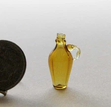 Mini Amber Jug Dollhouse Glassware 3/4" H. tiny glass Bright Delights