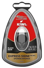 KIWI Express Shoe Shine Sponge  Leather Care 0.23 Fl Oz Pack of 1 , Black
