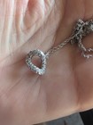17.5" Sterling Silver Necklace With Teardrop Pendant,Diamond — photo 7