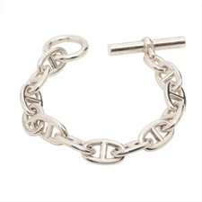 Hermès Chaîne d'Ancre TGM Bracelet 12 frames 925 107.5g Silver