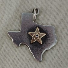 James Avery Retired 18k Gold & Silver Diamond Star Of Texas Charm