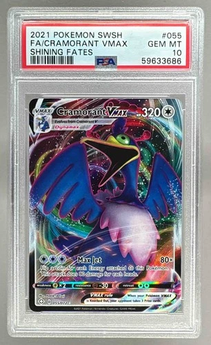 59633686 Cramorant VMAX 2021 Pokemon Sword & Shield Shining Fates #055 PSA 10