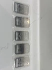 5 1oz Johnson Matthey Silver Bars in plastic