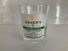 Ushers Green Stripe Scotch Whisky Glass Colle...