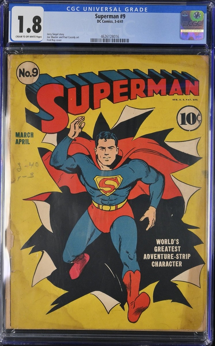 Superman #9 CGC GD- 1.8 Cream To Off White DC Comics 1941 | eBay