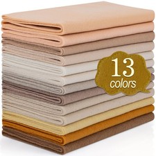 13 Rolls 8x35 1.4mm Thick Soft Felt Fabric Sheet 13 Assorted Light Brown Seri...