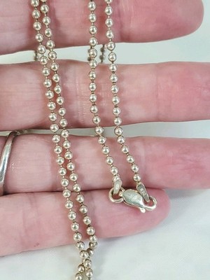 Sterling Perlenkette 30'' lang 12,0 Gramm Karabinerverschluss