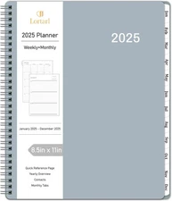 2025 Planner - 2025 Weekly Monthly from Jan. 2025 to Dec. 2025, Grey 