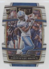 2021 Panini Select Concourse Silver Prizm Die-Cut Amon-Ra St Brown #73 1by6