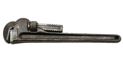Vintage Pipe Wrench Adjustable Craftsman 14in Heavy Duty Tool