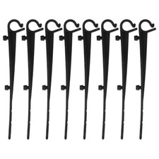 20 Pcs Black Plastic Gutter Guard Clips Mesh Guard Fixing Clips for Rain Gutters