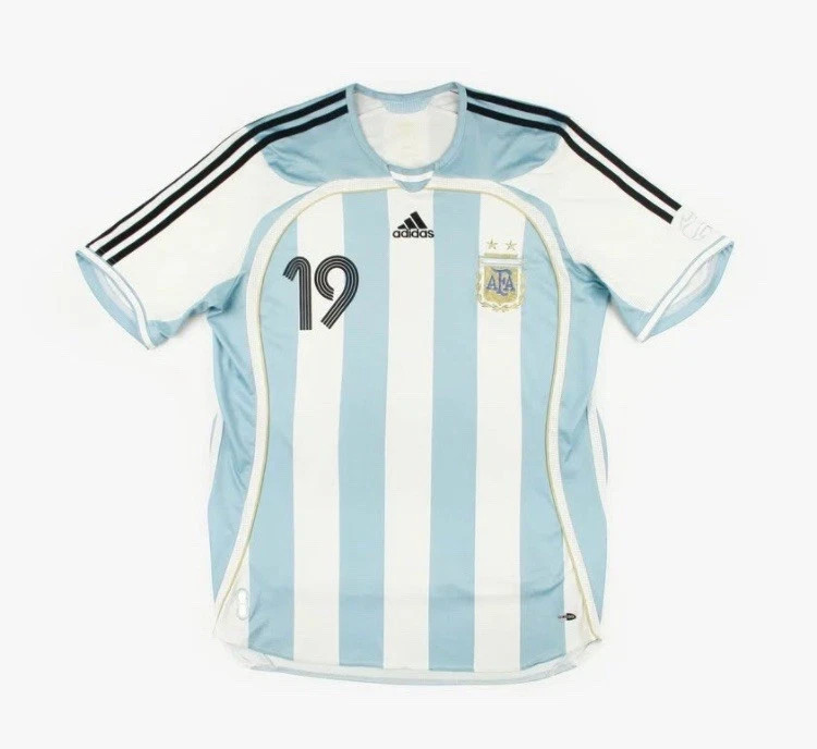 Argentina 2006 Wc Messi #19 Home Soccer Jersey - New With Tags - Size Large