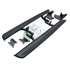 NEW SILVER SIDE STEPS BOARDS & MUDFLAP KIT FOR RANGE ROVER L322 VOGUE (02-2012)