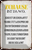 Blechschild 18X12 Cm Zuhause Ist Da Wo Liebe Herzen Spruch Zitat Deko Geschenk M