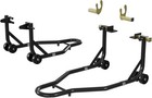 2 Pack Heavy Duty Motorcycle Paddock Stand with Adjustable u l Swingarm Spools