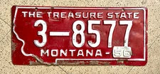 1956/1955 MONTANA license plate – YELLOWSTONE CO – ORIGINAL vintage car tag