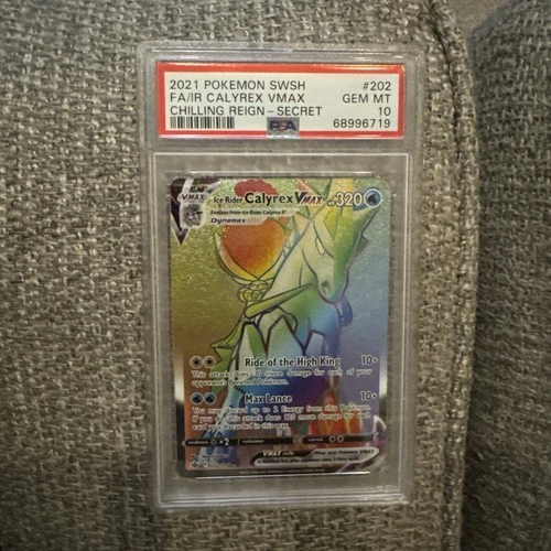 Pokemon 2021 Chilling Reign Ice Rider Calyrex VMAX Secret 202/198 PSA 10