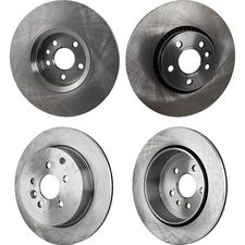 Front & Rear Brake Disc Rotors For Land Rover LR2 2008 2009 2010 2011 2012