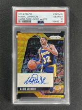 2024-25 Panini Prizm Magic Johnson Gold Wave Signatures Auto /10 PSA 10 POP 2