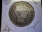 1899 Barber Half Dollar - 90% Silver Content Fine Condition