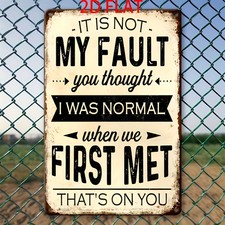 Tin Metal Sign Funny Satirical Vintage Wall Art Decor for Home 8x12