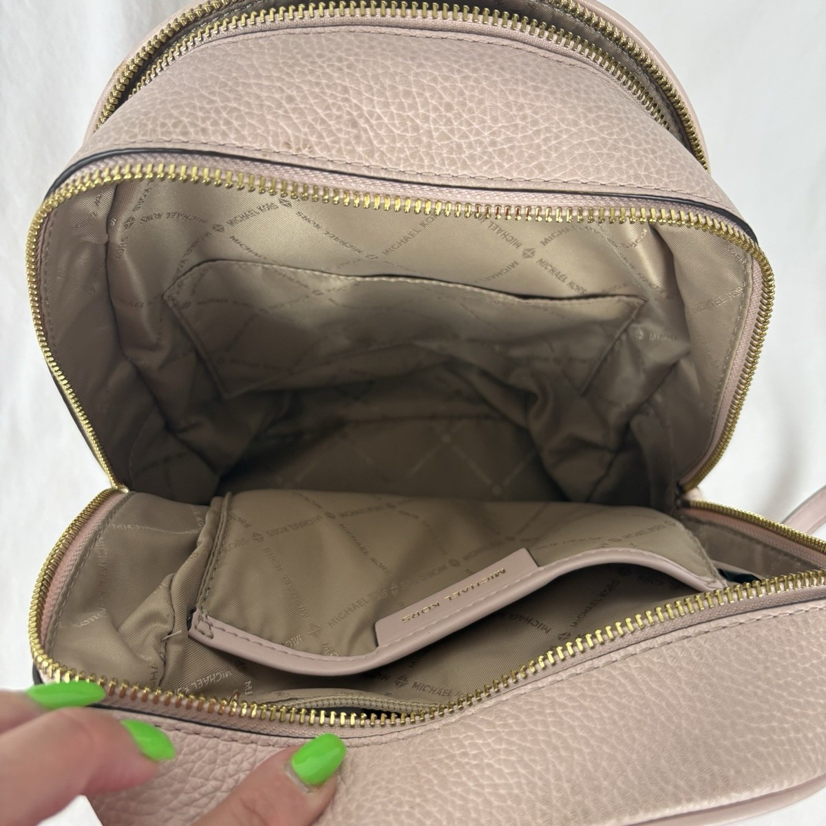 Michael Kors ADINA Women Leather PowderBlush Backpack, School Travel Bag 11x10x5 Michael Kors Adina Medium Luggage Pebbled Leather  main image 4
