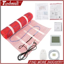 Findmall 15 sqft Heated Floor Mat Kit,120V Electric Radiant Floor Heating System