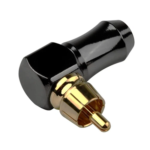 Kupfer Männlich RCA-Stecker Rechtwinklig 90 Grad Ersatz Lötverbinder DE