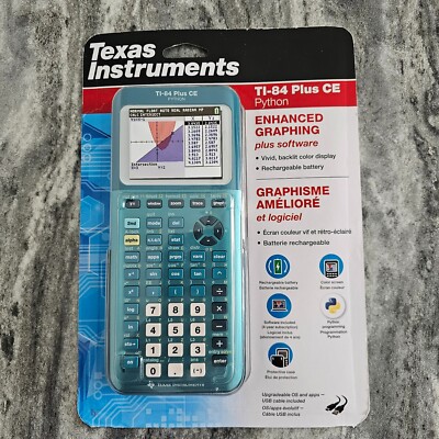 Texas Instruments TI-84 Plus CE Python Color Graphing Calculator Metallic Teal