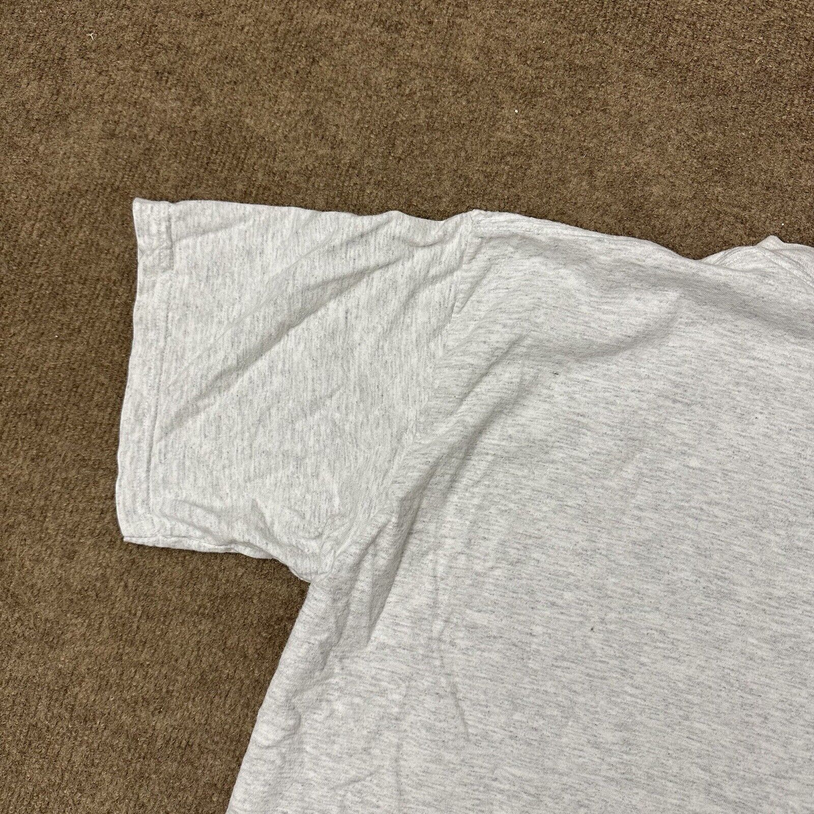 Vtg y2k XL Cropped Heather Grey Fishing T Shirt S… - image 12