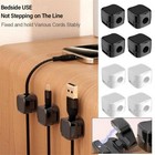 6 Pack Magnetic Cable Management Clips Phone Electric Cord Holder Charging C2F8