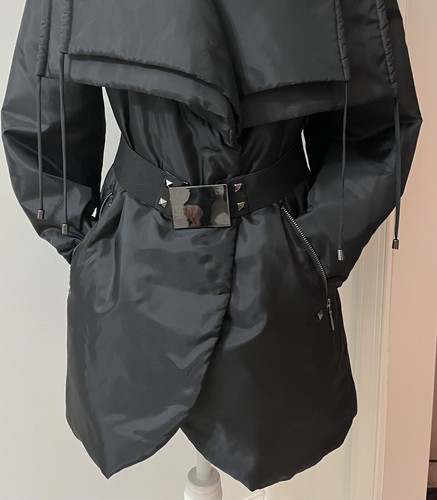 Chico’s Black Label Oversized Collar Black Belted Jacket (#82) - Picture 6 of 10