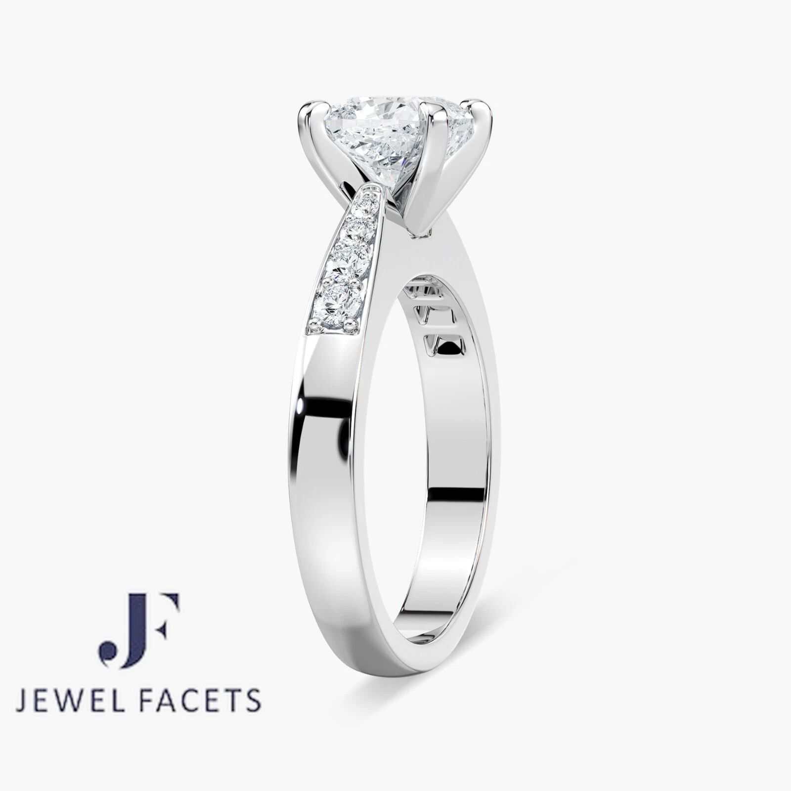 1.69 Ct F VS Square Cushion Diamond Engagement Ring IGI Certified Lab Grown 14k Gold image-3