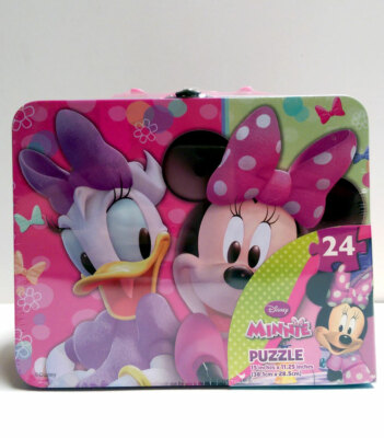 Disney Minnie Mouse Daisy Jigsaw Puzzle in Tin Lunch Box Kids