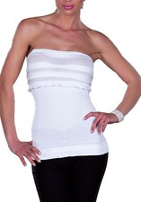 Damen Top Band Schlauch Bandeau Rüschen ärmellos F3534 ZEITANGEBOT