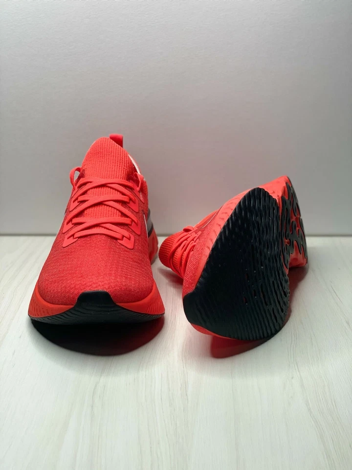 Nike React Infinity Run Flyknit Bright Crimson Black Men's US 14 CD4371-600 - Image 4 of 4