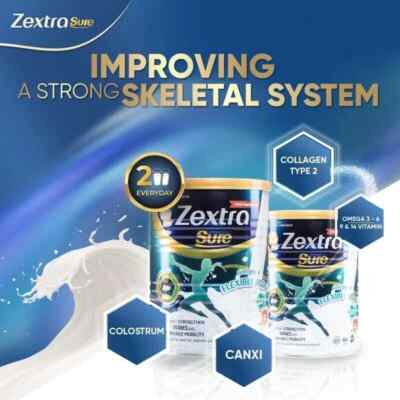 Zextra Sure 400g 2個セット 2 X Zextra Sure Milk Powder 400g Knee Back Pain Strengthen