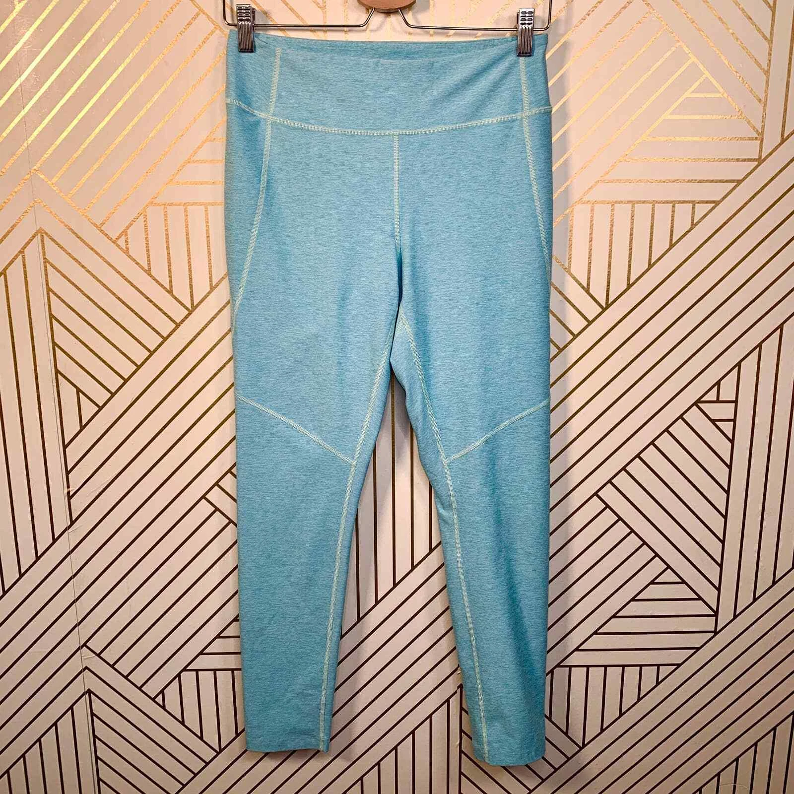 Outdoor Voices 7/8 Warmup Workout Cropped Leggings in Pool Blue Size L