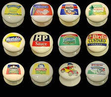 Classic Cream Porcelain Ceramic Novelty Sweets Branded Cupboard Door Knobs 38mm
