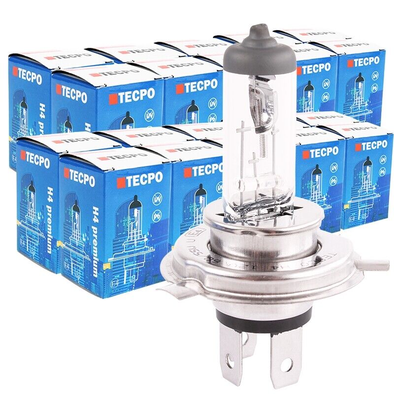 20x TECPO H4 GLÜHBIRNE 12V 60/55W GLÜH-LAMPE P43t AUTO-LAMPE KFZ BIRNE LAMPE