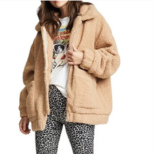 I. Am. Gia Pixie Sherpa Oversized Zip Up Fleece Jacket