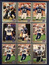 2001 Topps # TITANS Lot 9 MASON-KEARSE-BISHOP-SANDERS-WYCHECK EXT-MINT  !    