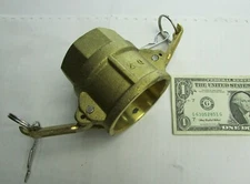 New Bronze 2" Cam & Groove Coupling x 2" NPT Female Brass Camlock W/Gasket D-2