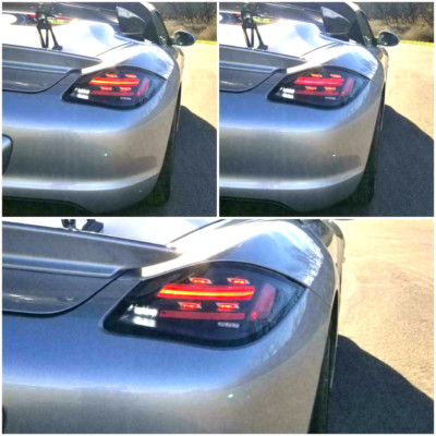 Porsche Boxster 987 Cayman 718 style LED Taillights Red Center Bar 2009 to 2012