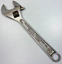 Vintage Diamond Tool & Horseshoe Co. 8" Adjustable Crescent Wrench DIAMALLOY USA