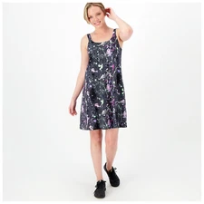 Attitudes by Renee Washed Cotton Jersey Tennis Romper Slate Splash Size XXS NEW