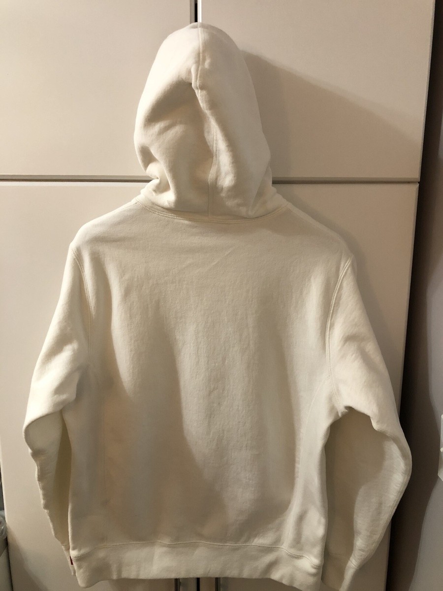 Supreme Embossed Logo Hooded Sweatshirt Size Large White | eBay
