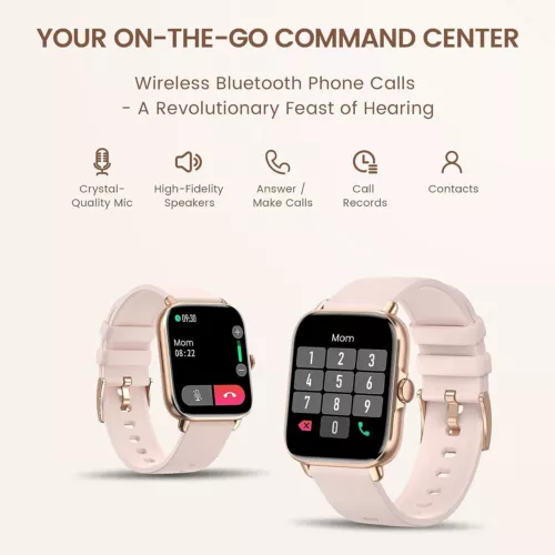 Smartwatch Damen Herren mit Telefonfunktion Armbanduhr für iPhone Samsung Huawei - Bild 7 von 9