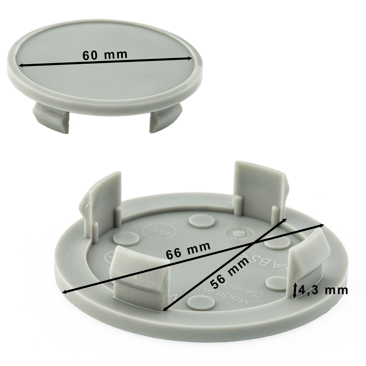 4x Mozzo Ruota Cap Coprimozzo Copricerchio 60mm Grigio Per Renault - Foto 9