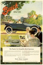 1917 Buick Promotional Advertising Poster